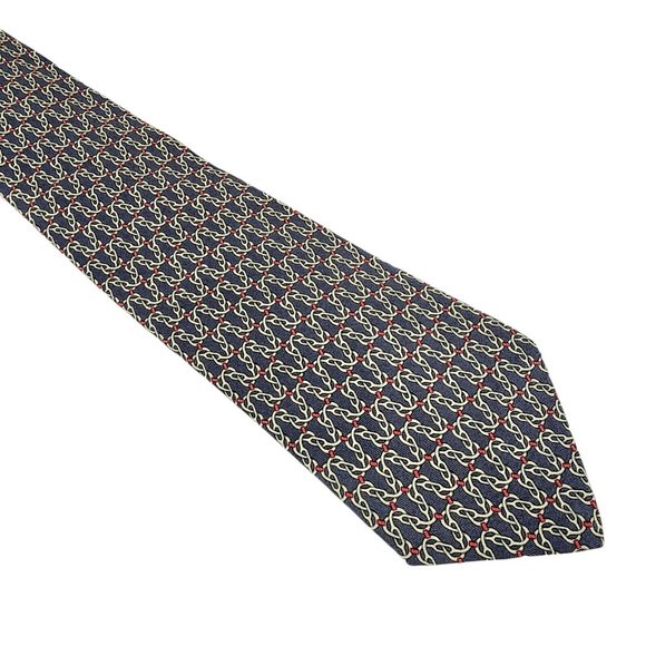 Hermes Interlocking Rope Silk Necktie 3.25" - Picture 1 of 4